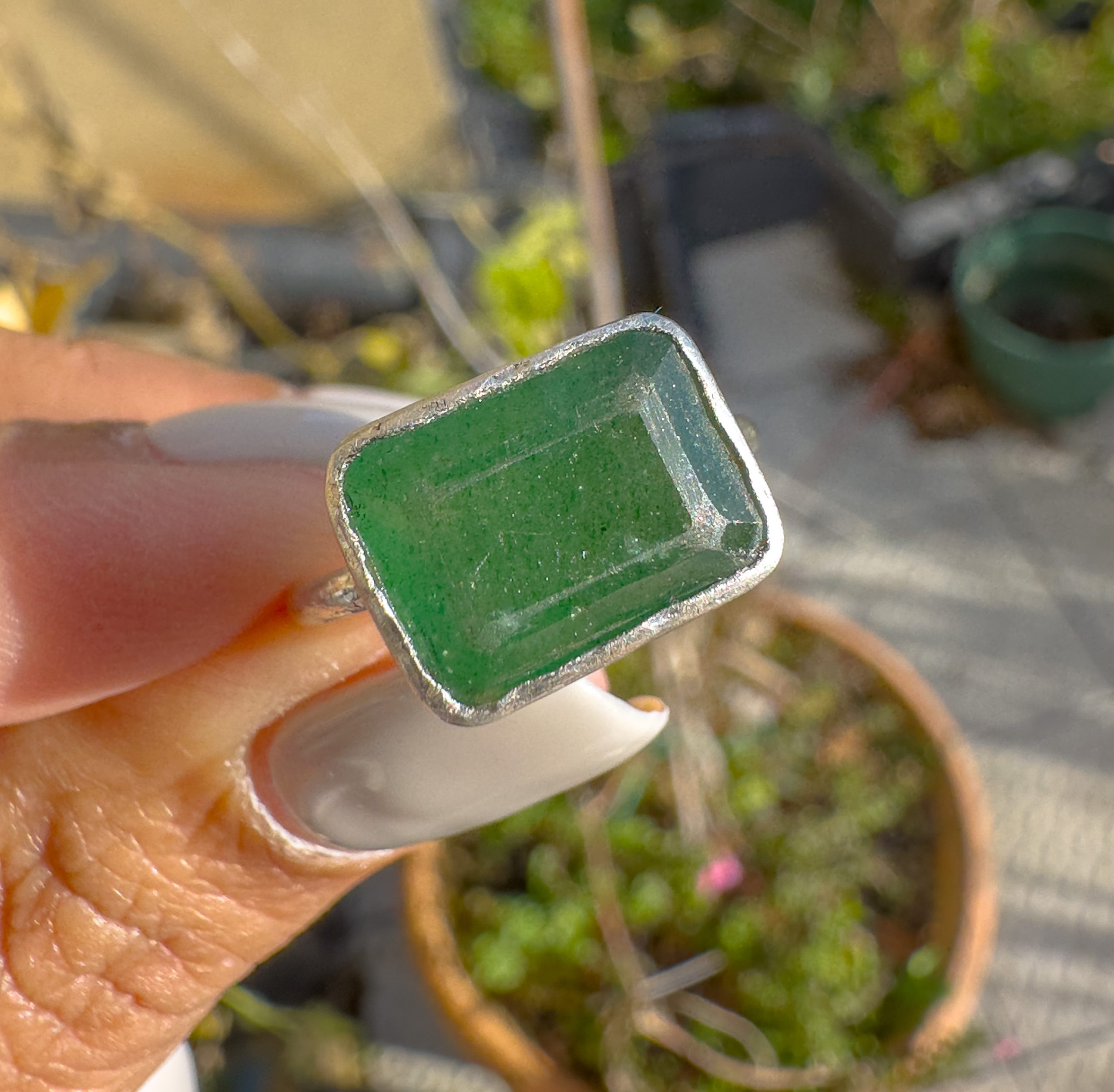 Kashtha Rectangular Emerald Ring - UK Size N/US 6.75 - Image 2