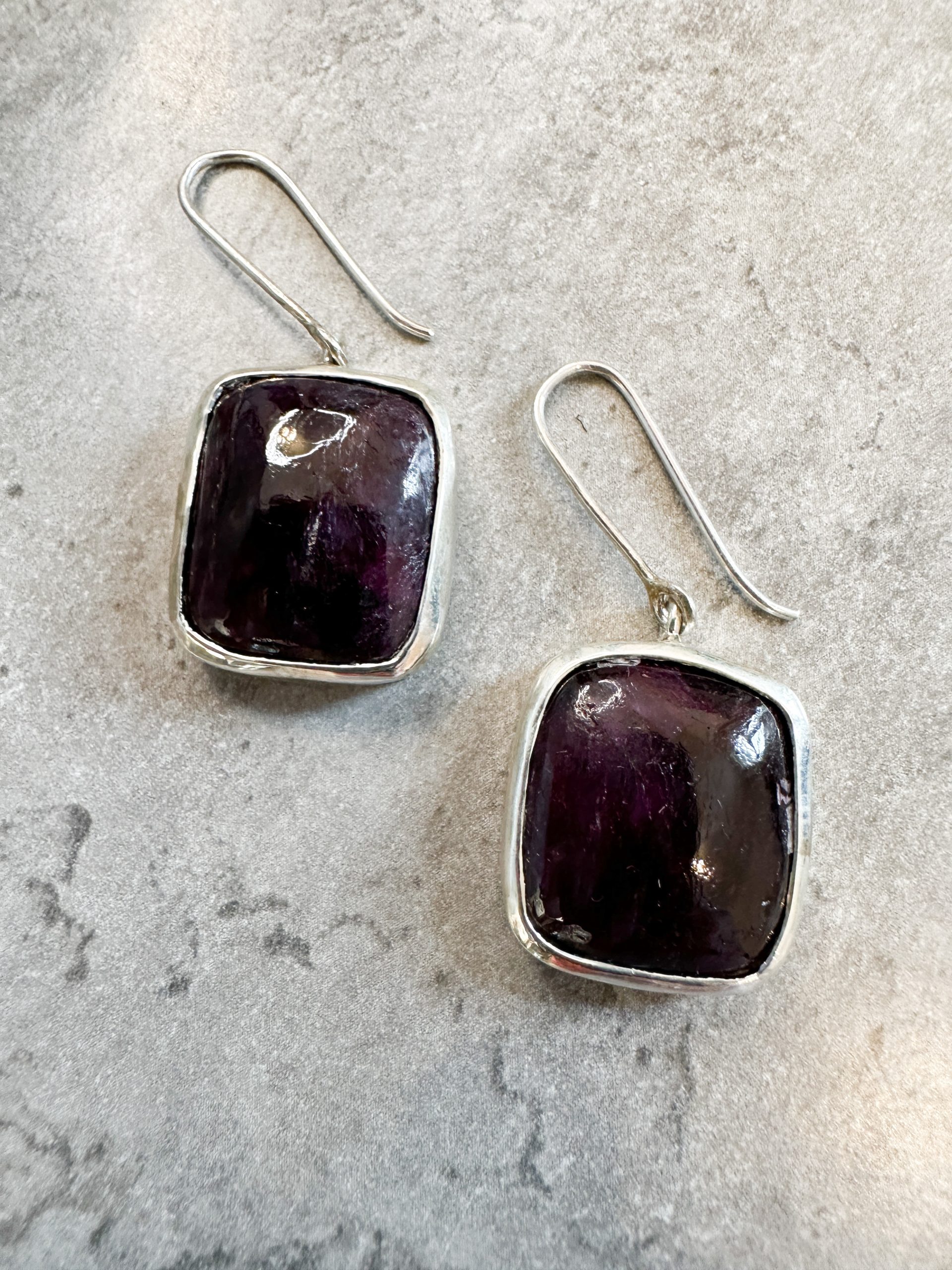 Purple Agate Earrings - Mahee - Image 3
