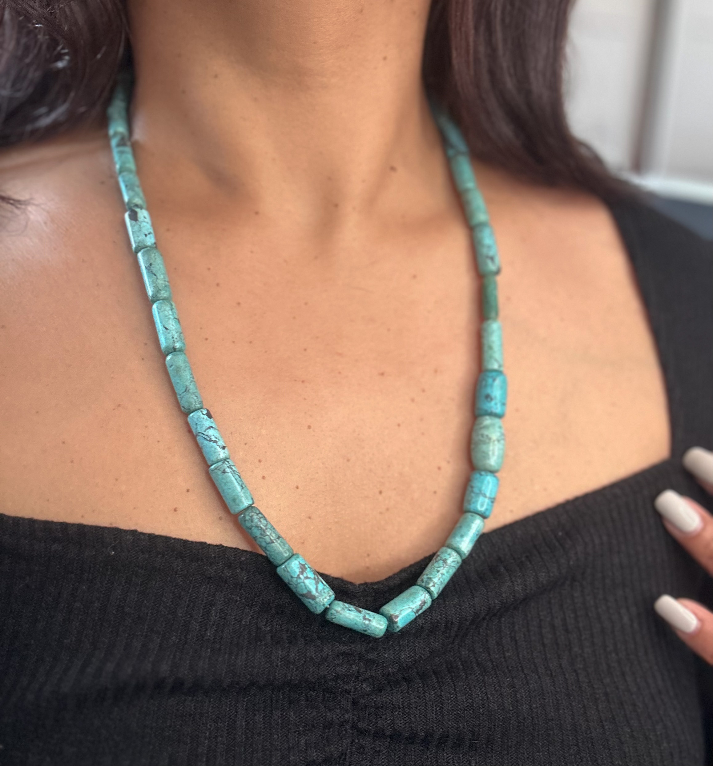 long turquoise necklace