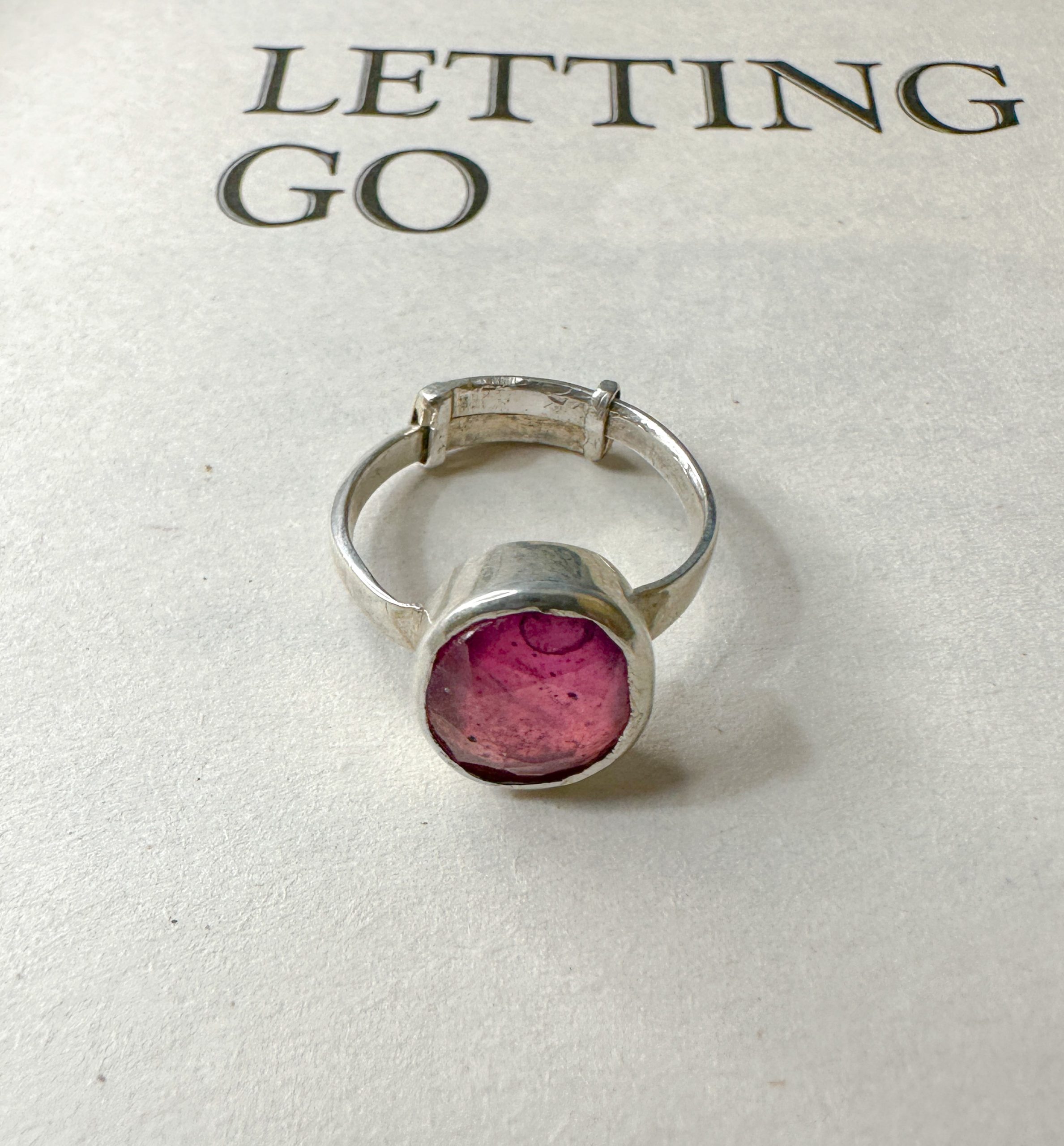 Pink Ruby - Peehu Adjustable Ring - Image 3