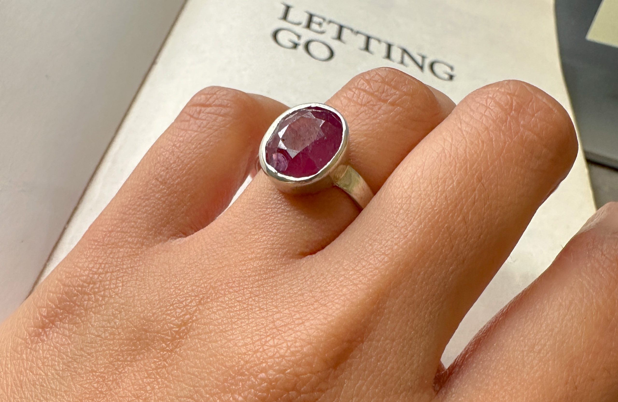 Pink Ruby - Peehu Adjustable Ring - Image 9