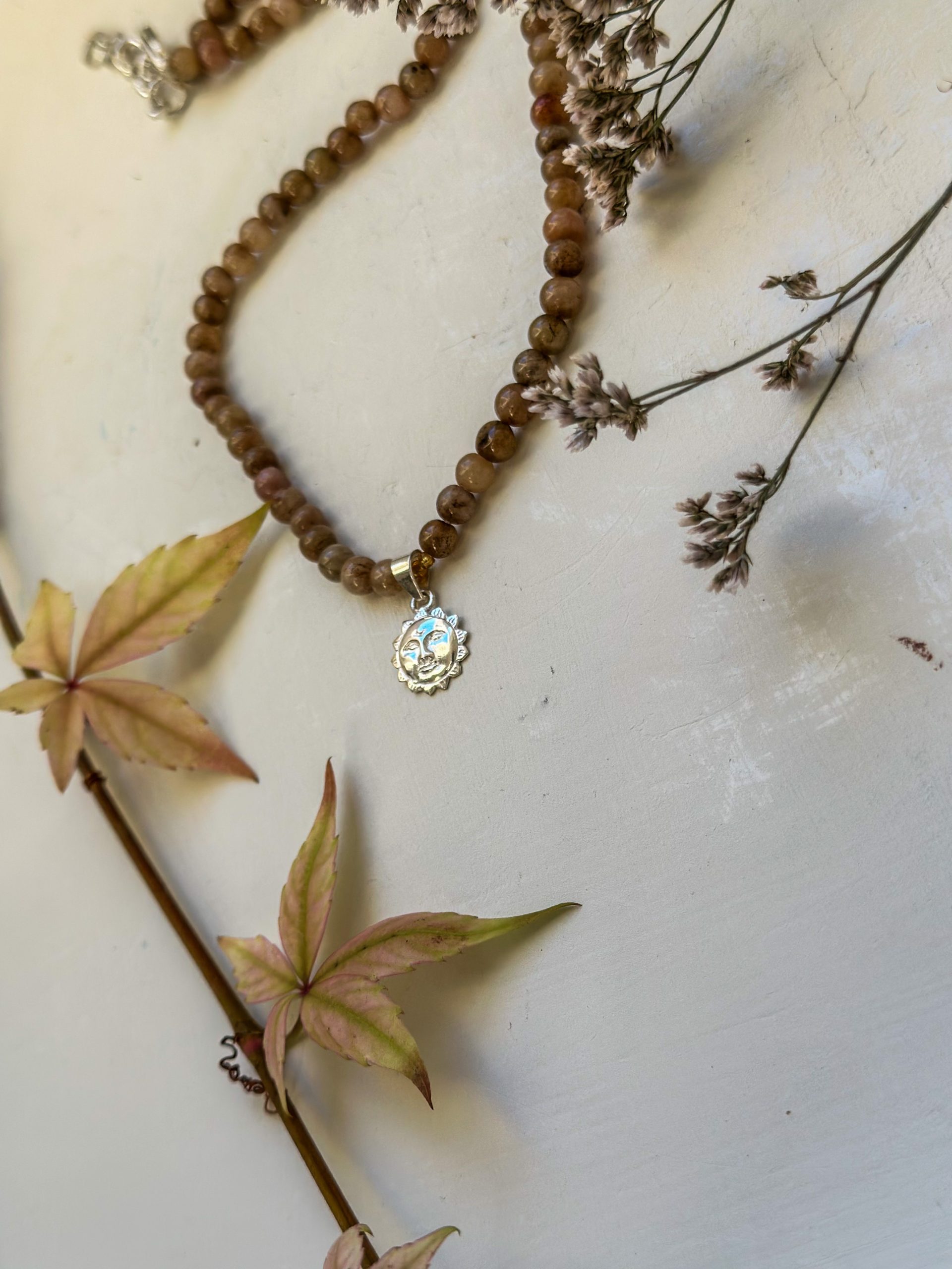 sun necklace sterling silver