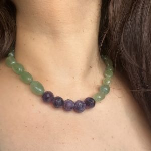 Amethyst & Green Aventurine Necklace