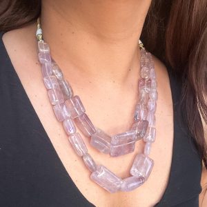 Vintage Lavender Quartz Necklace