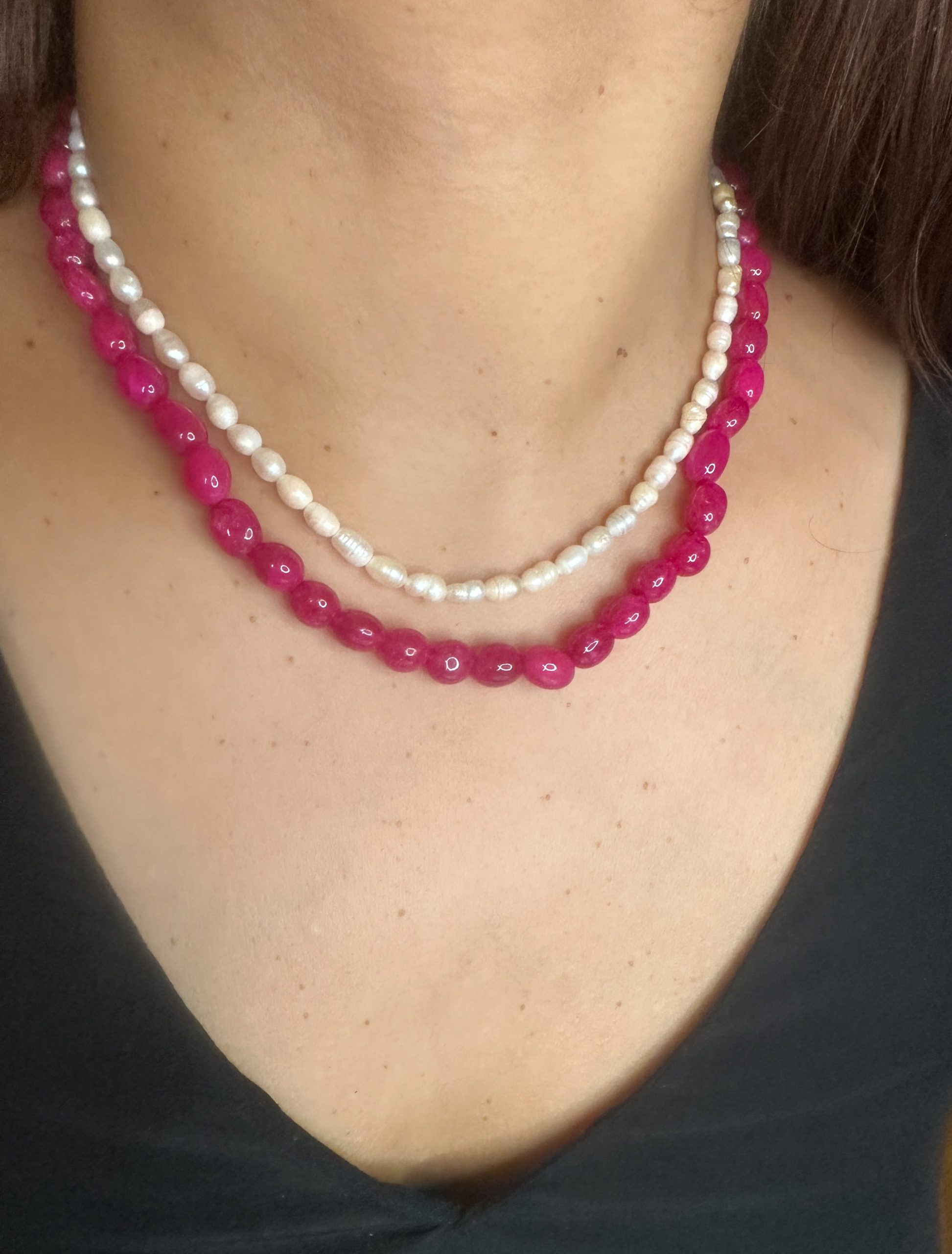 Stacked Pearl Necklace - Medha - Image 7